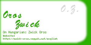 oros zwick business card